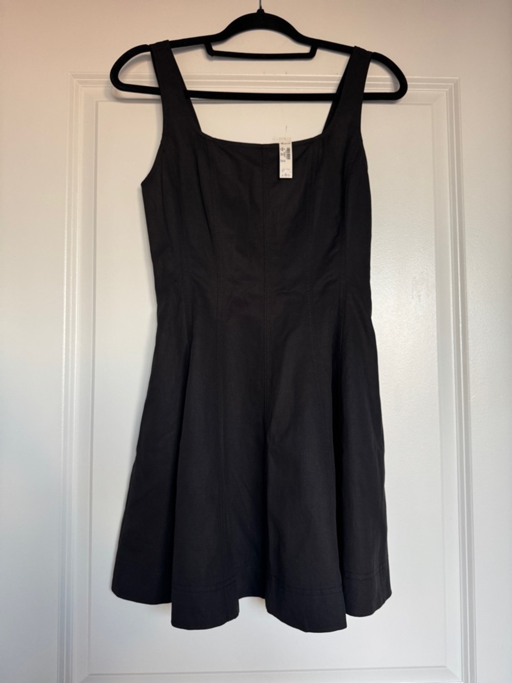 NWT!! | MADEWELL Women’s Seamed Open Squareneck Mini Dress | Jet Black | Size 00 - Picture 2 of 15